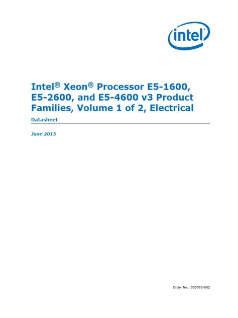 Datasheet, Volume 1 .